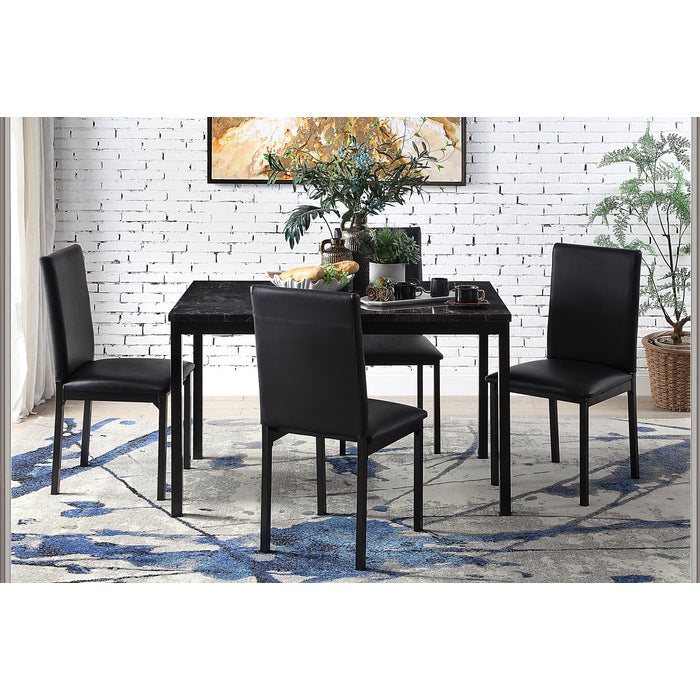 Tempe Black Marble-Top Dining Table - Ornate Home