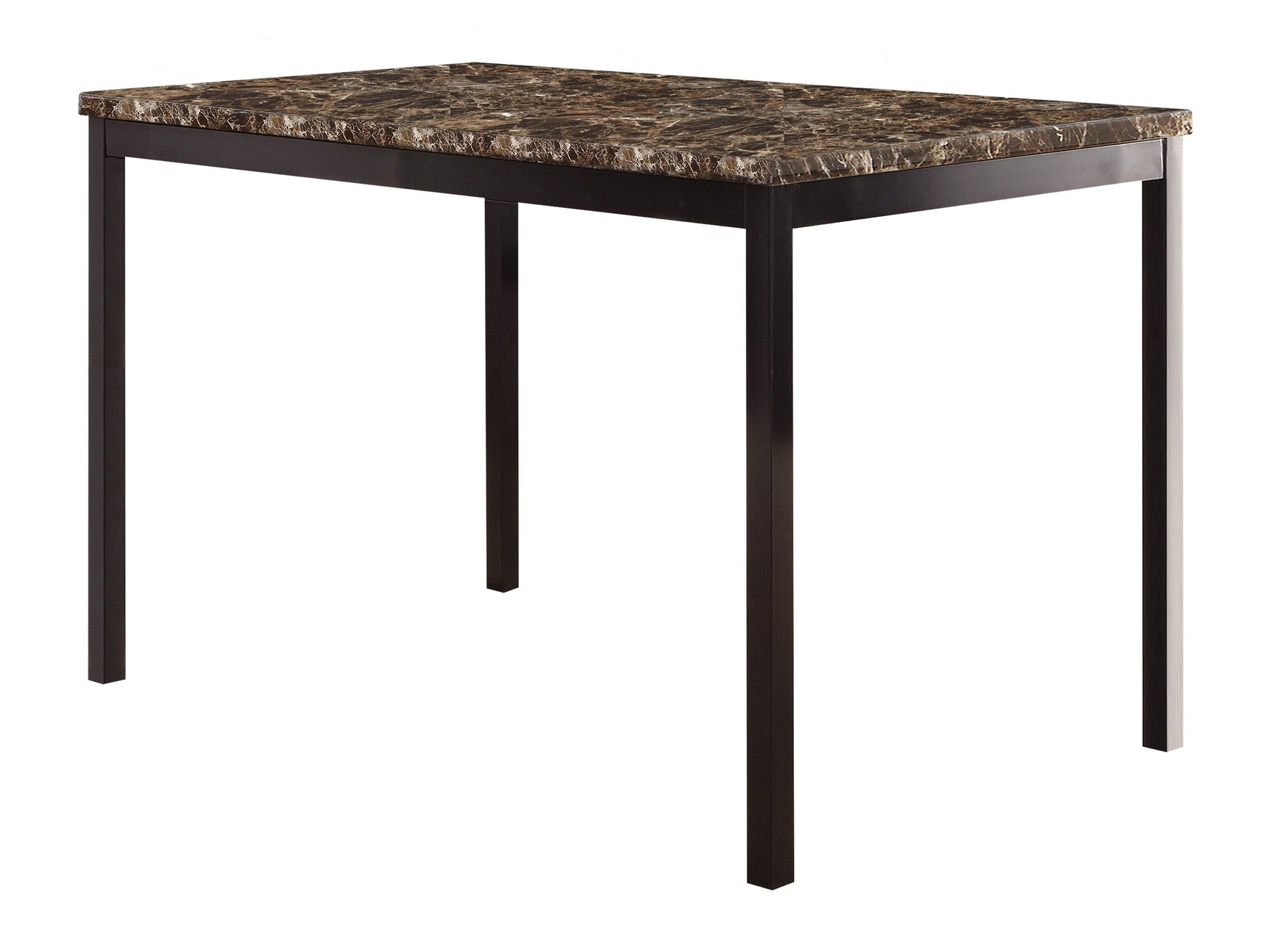 Tempe Richly Hued Brown Faux Marble Top Dining Table - Ornate Home