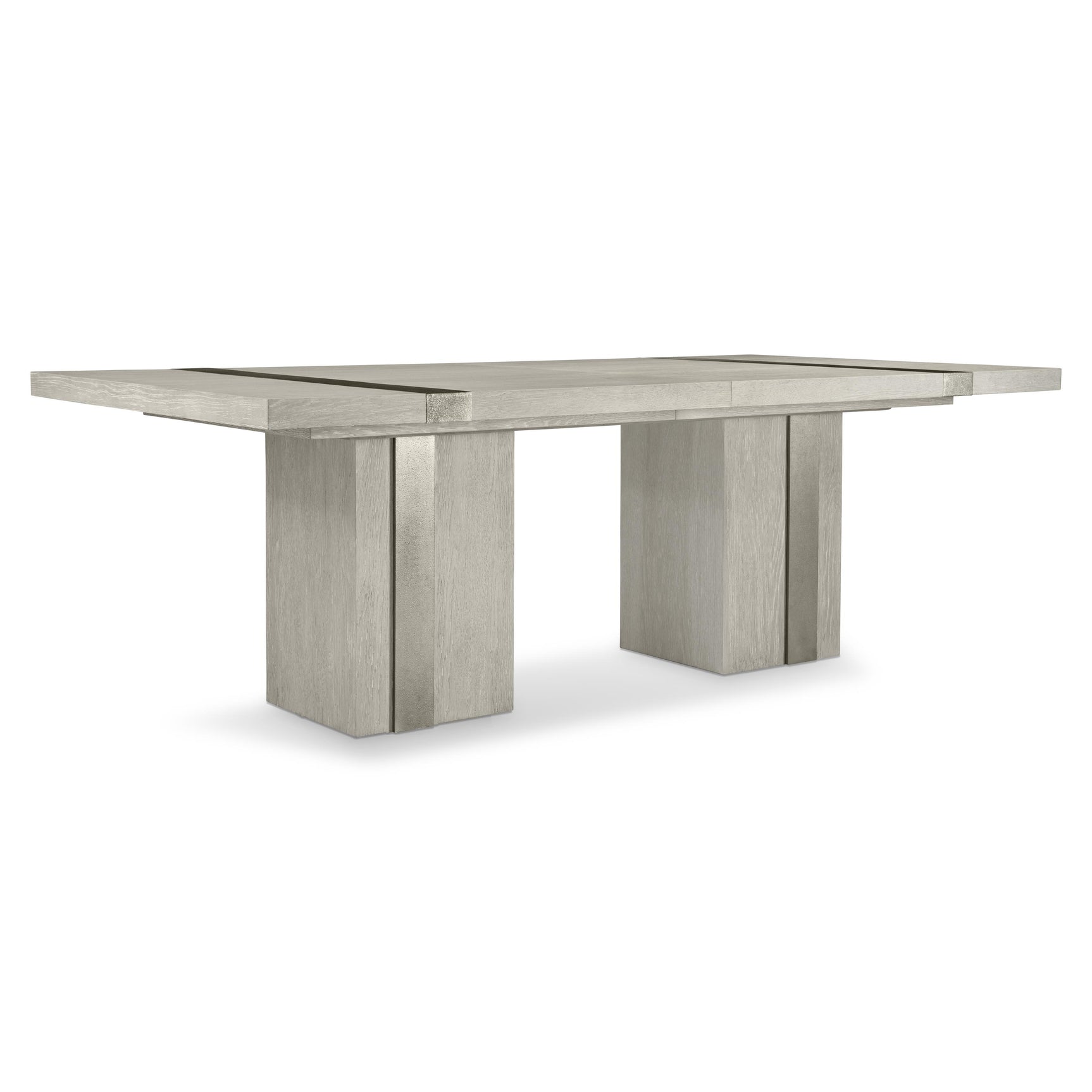 Tempo Satin Nickel Dining Table - Ornate Home