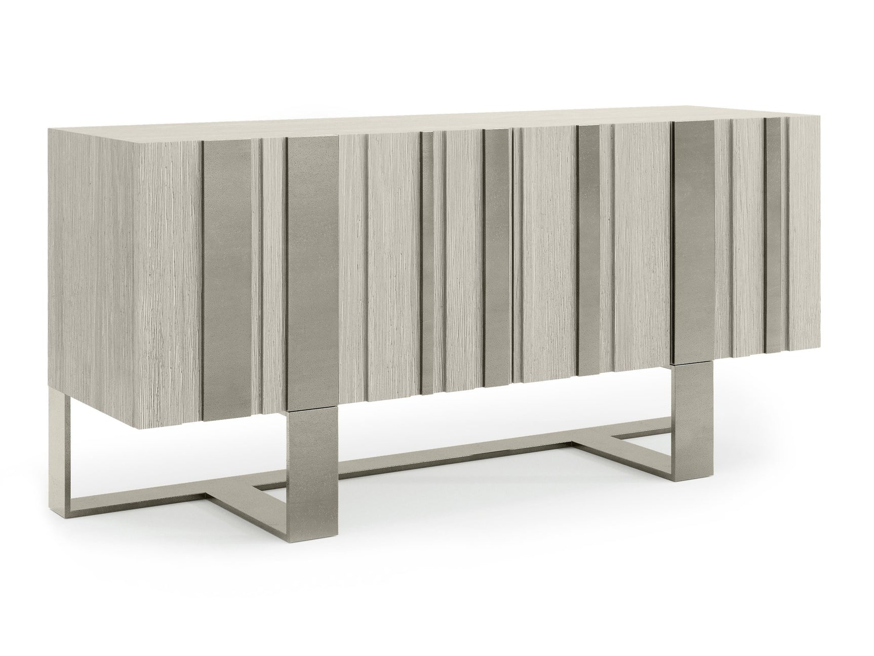 Tempo Satin Nickel/Larza Buffet (68" W) - Ornate Home