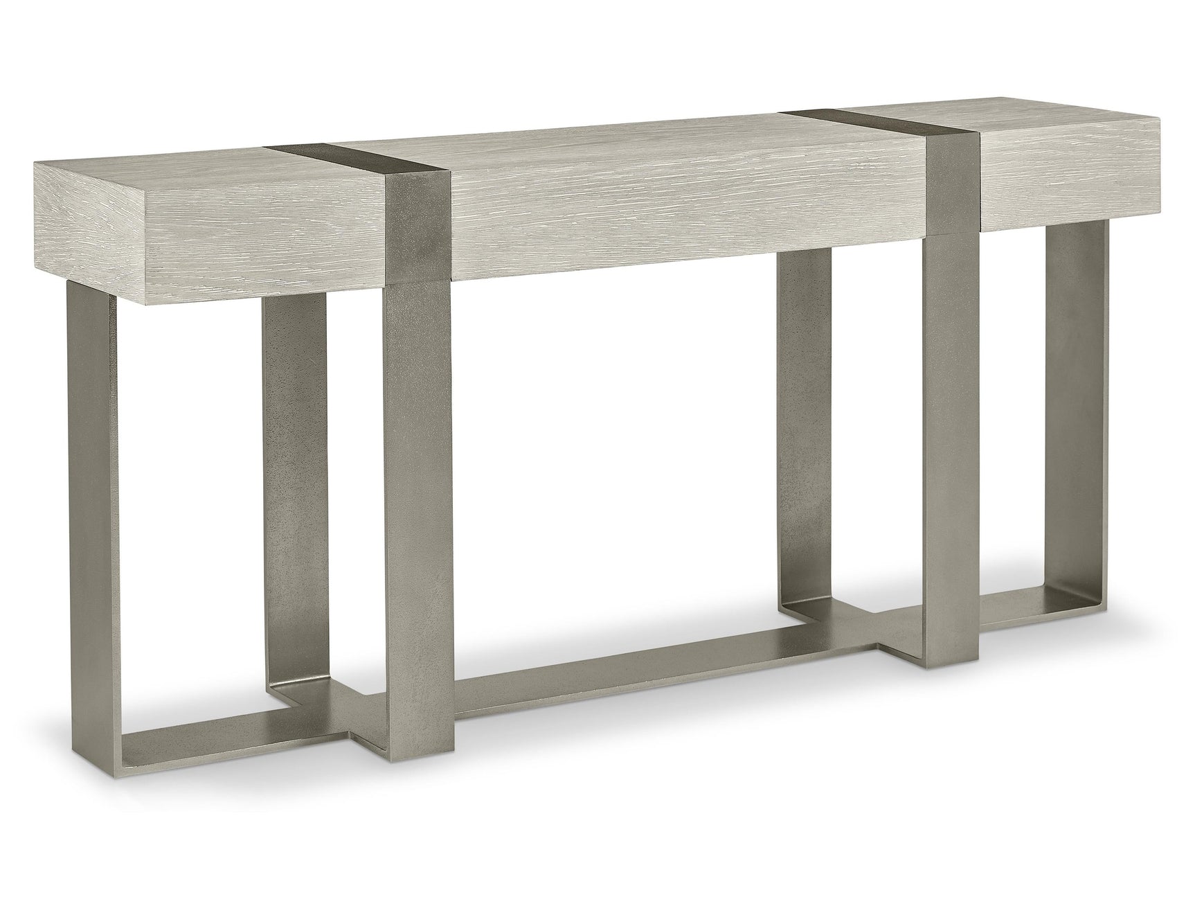 Tempo Satin Nickel/Larza Console Table - Ornate Home
