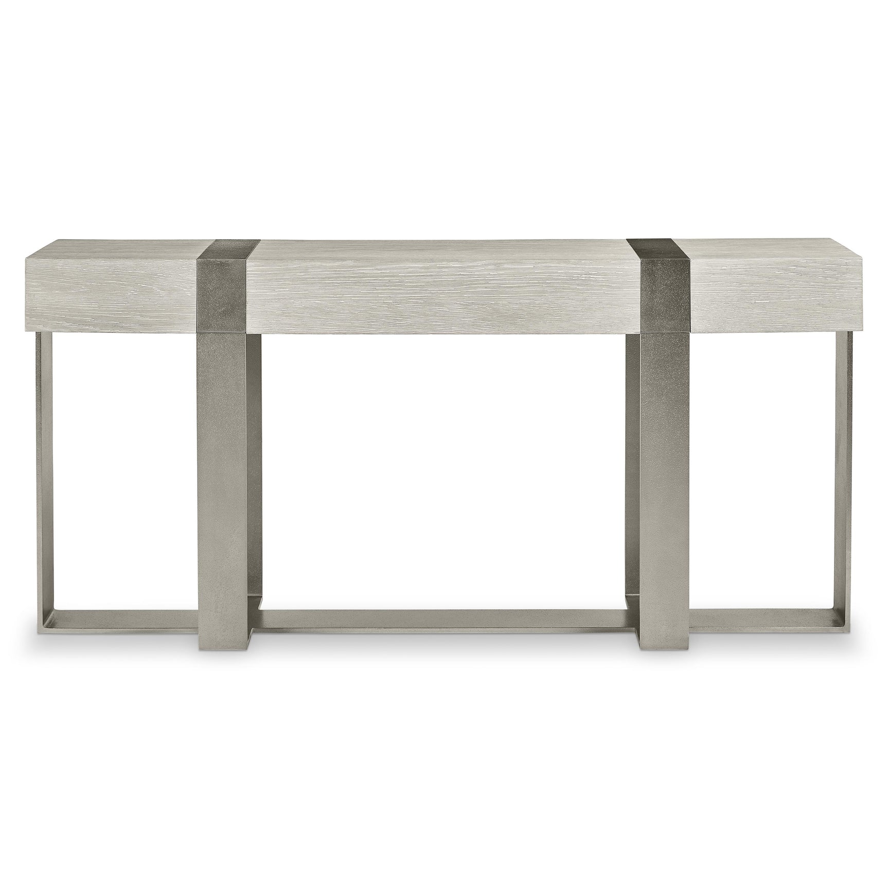Tempo Satin Nickel/Larza Console Table - Ornate Home