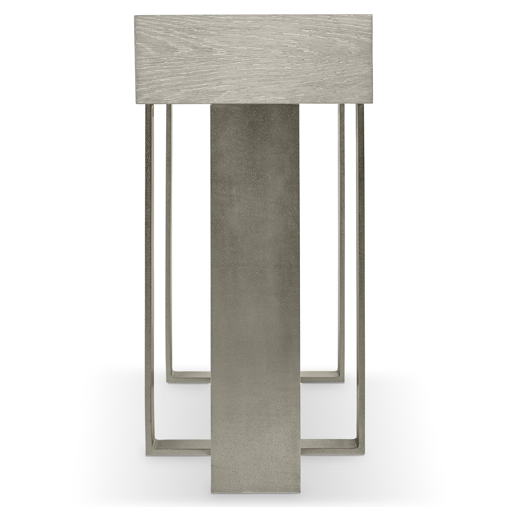 Tempo Satin Nickel/Larza Console Table - Ornate Home