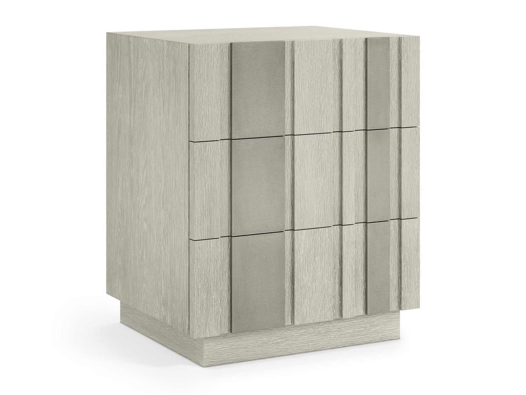 Tempo Satin Nickel/Larza Nightstand - Ornate Home