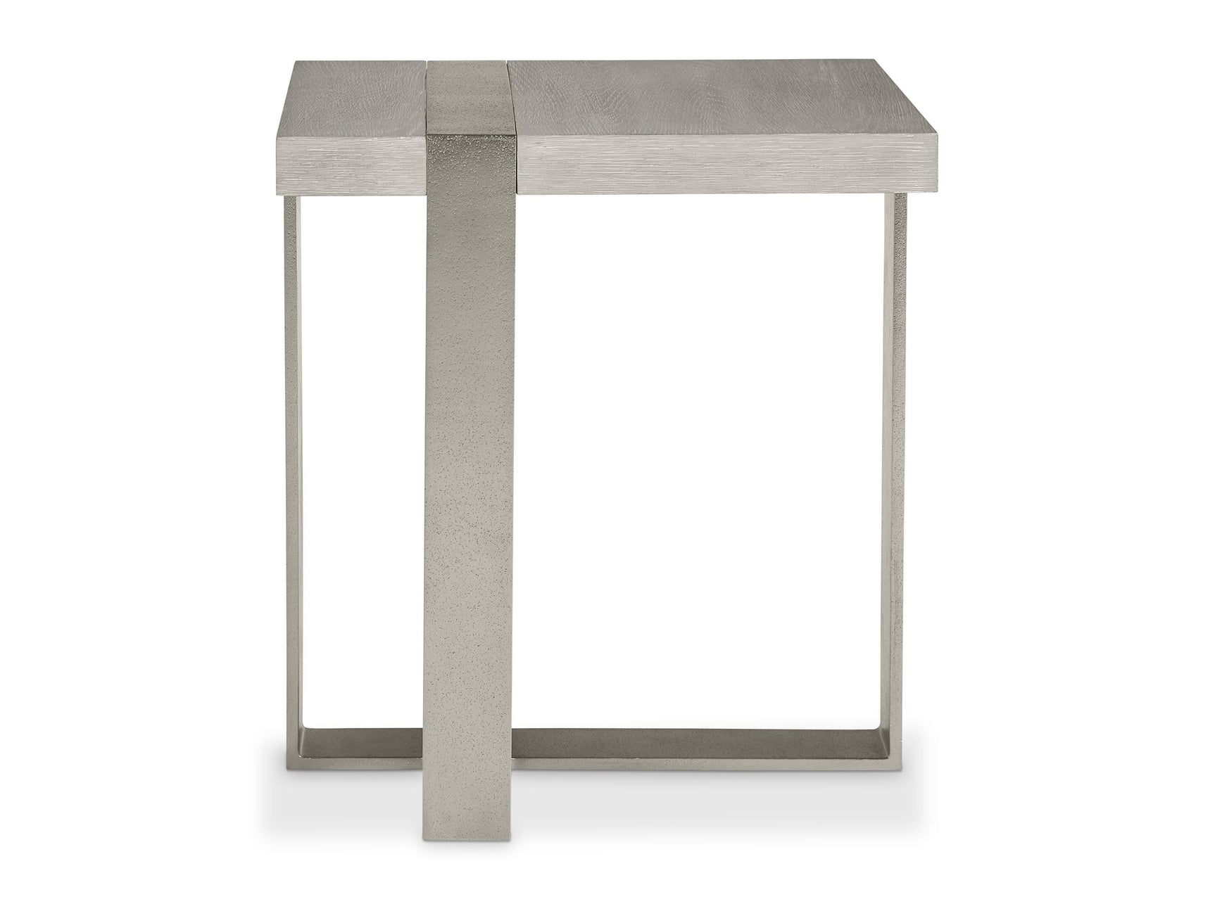 Tempo Satin Nickel/Larza Side Table - Ornate Home