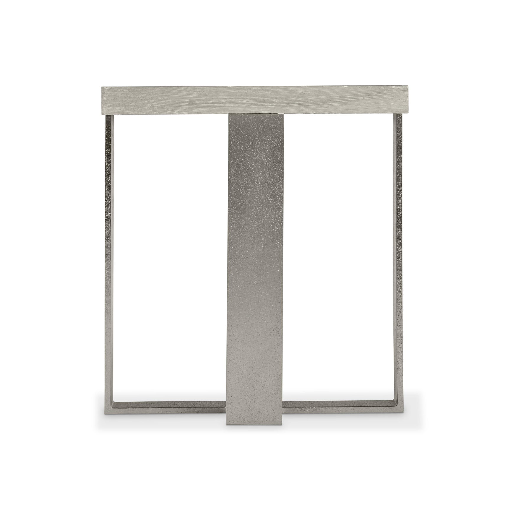 Tempo Satin Nickel/Larza Side Table - Ornate Home