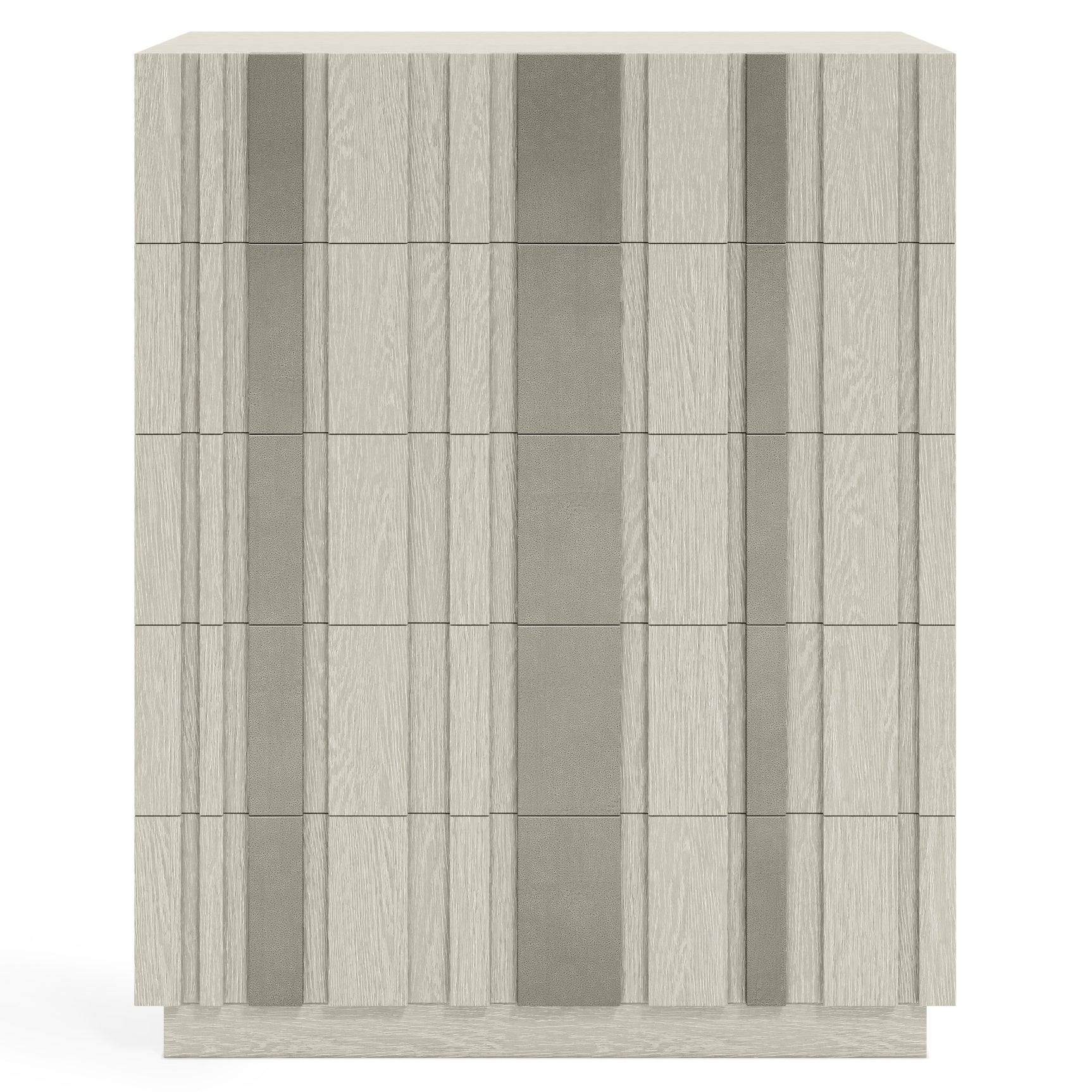 Tempo Satin Nickel/Larza Tall Drawer Chest - Ornate Home