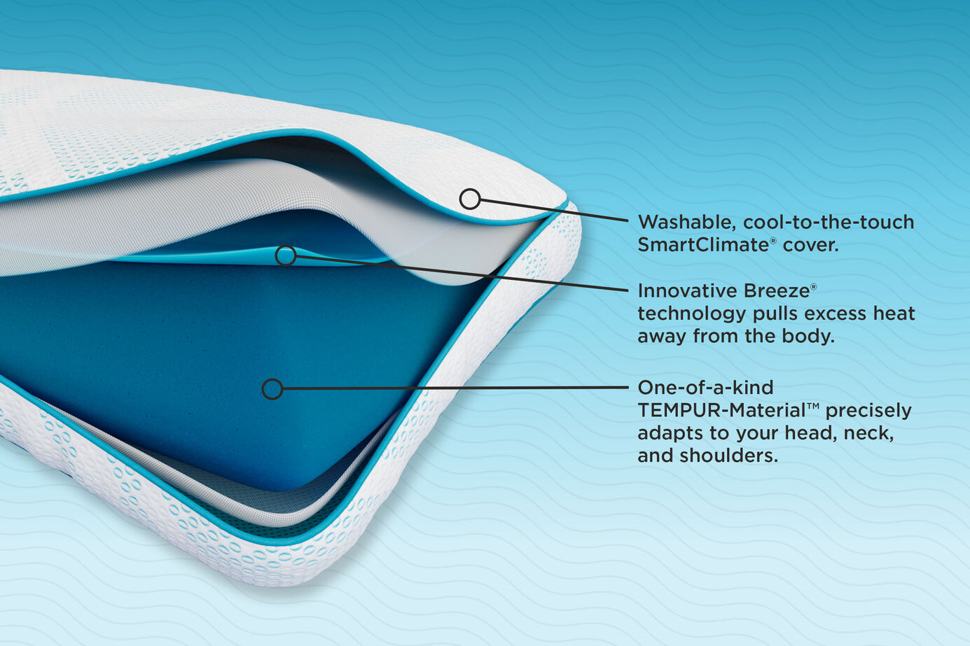 Tempur-Pedic Breeze ProHi 2.0 Pillow - Ornate Home