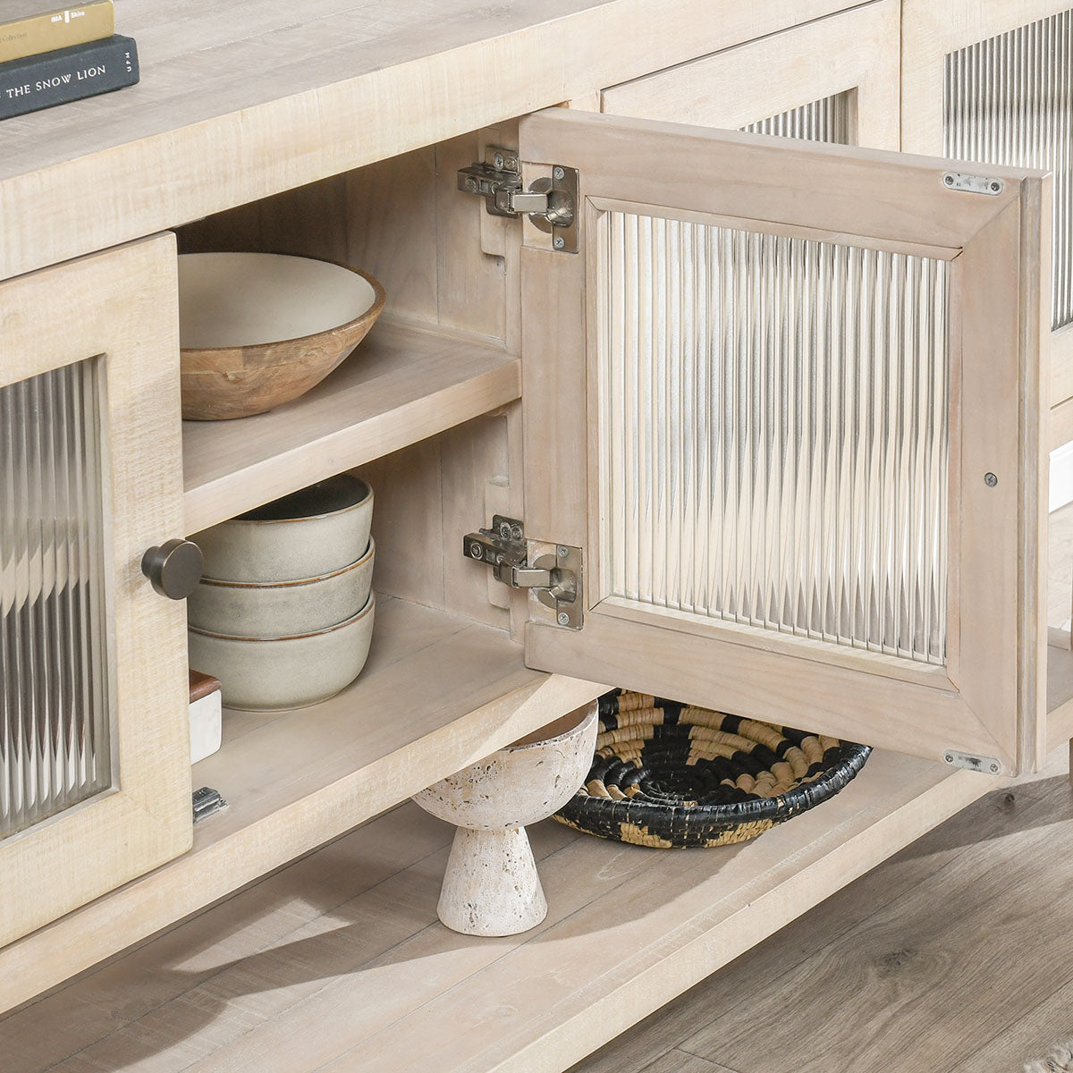 Tenno Whitewash Cabinet - Ornate Home