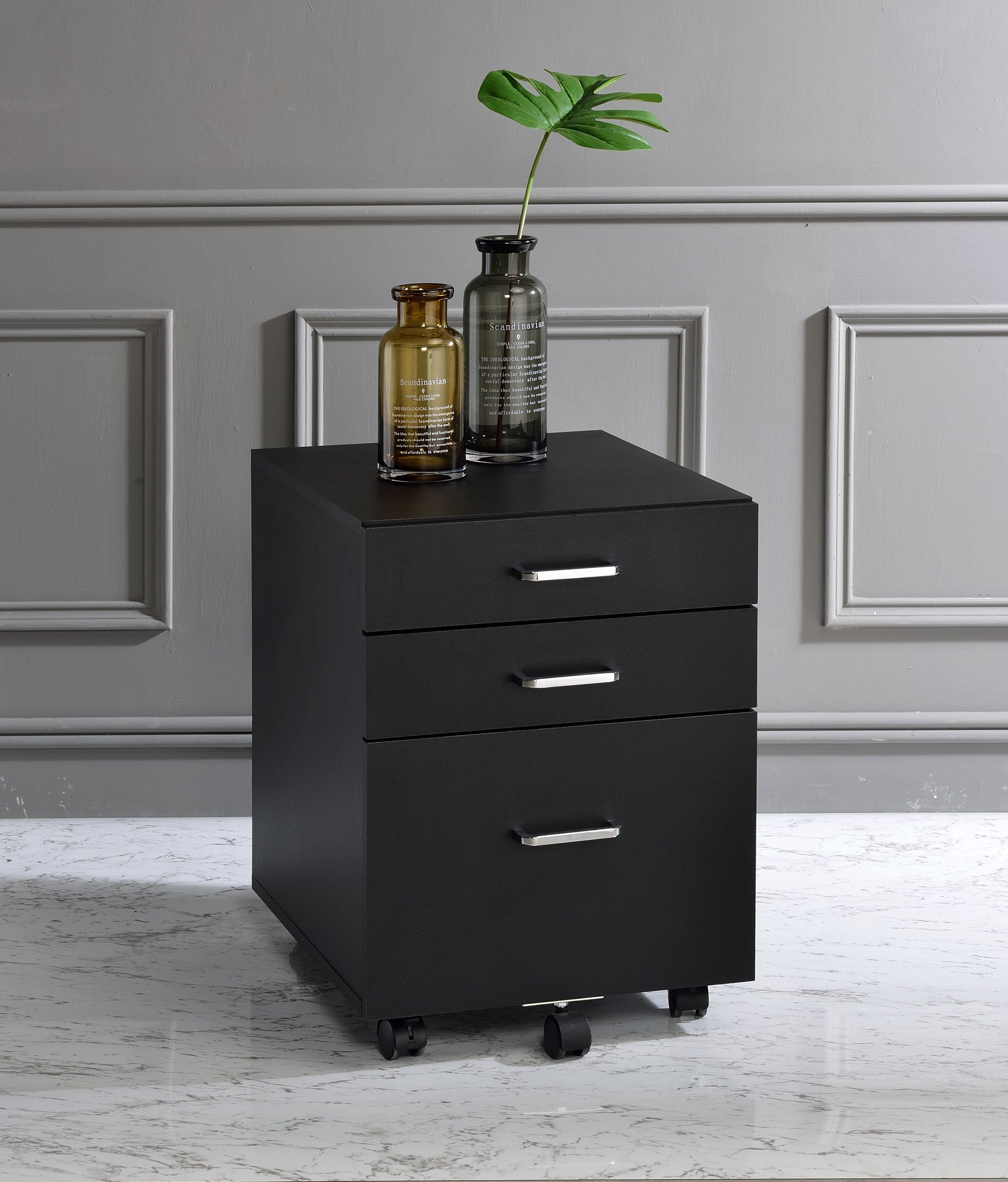 Tennos Black Cabinet - Ornate Home