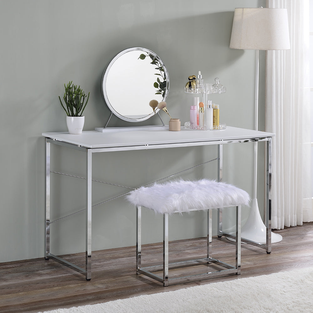 Tennos White Writing Desk - Ornate Home