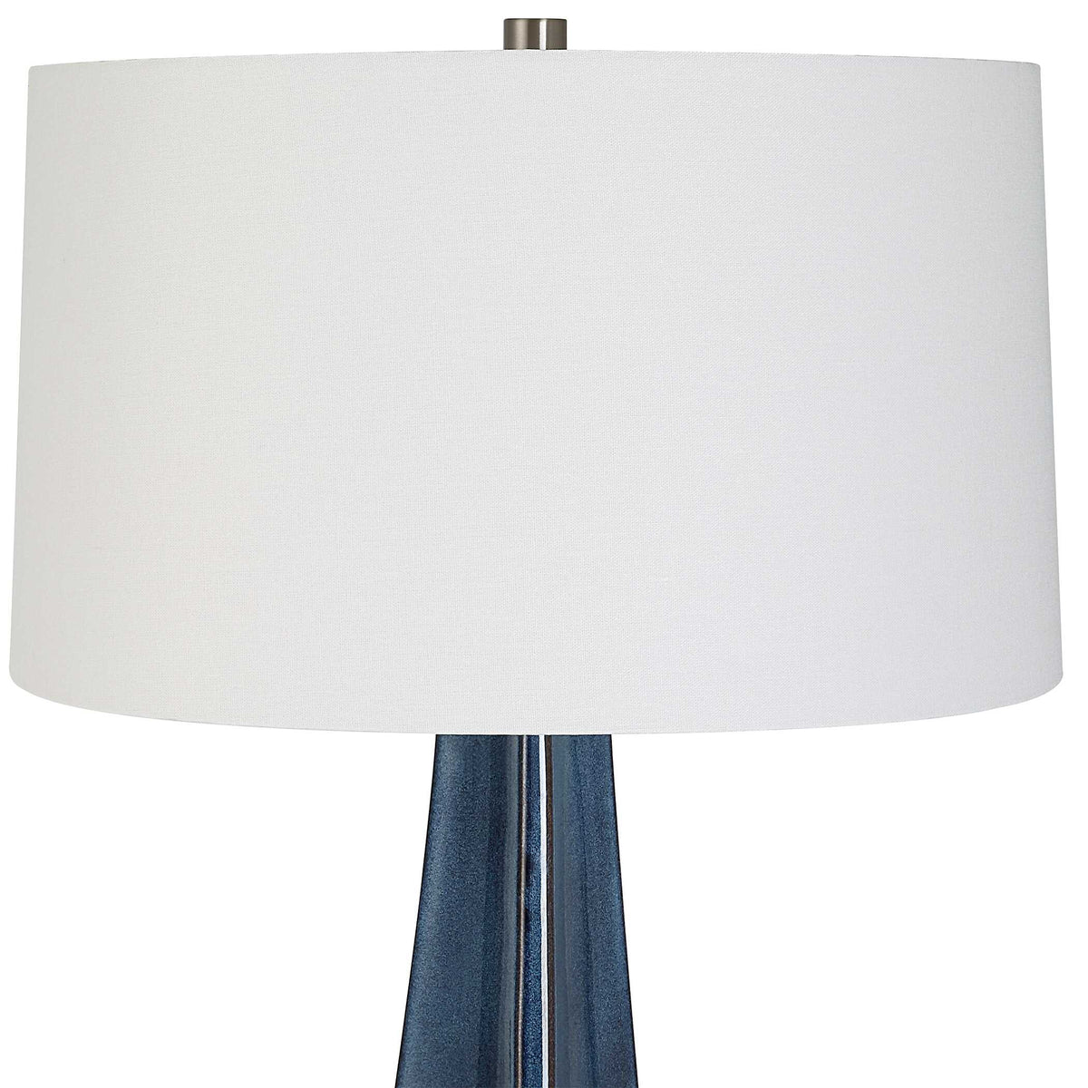 Teramo Blue Scalloped Ceramic Table Lamp - Ornate Home