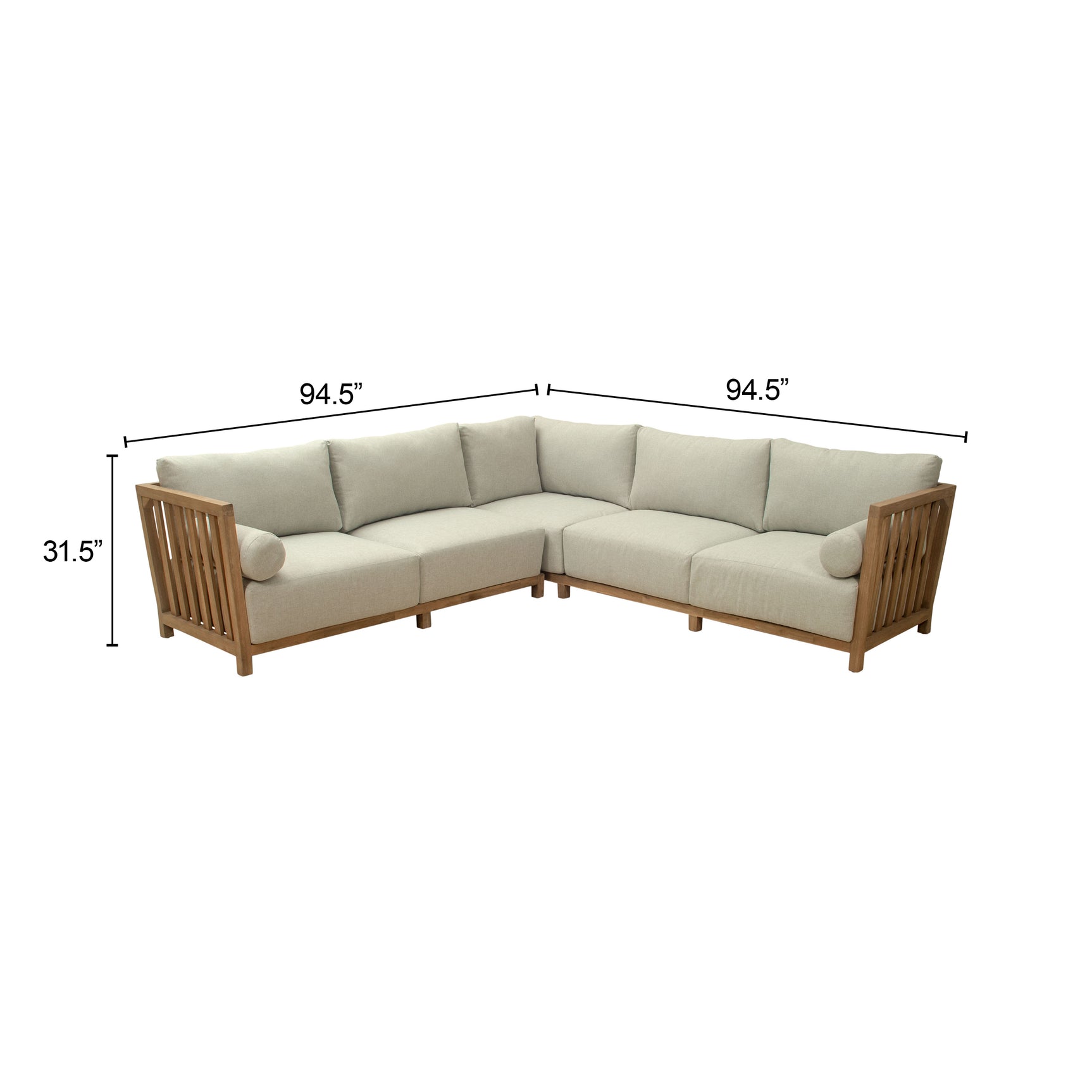 Teras Gray Sectional - Ornate Home