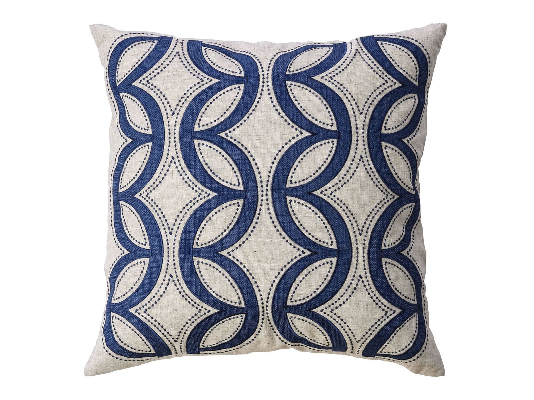Teri Beige/Indigo Pillow (Set of 2) - Ornate Home