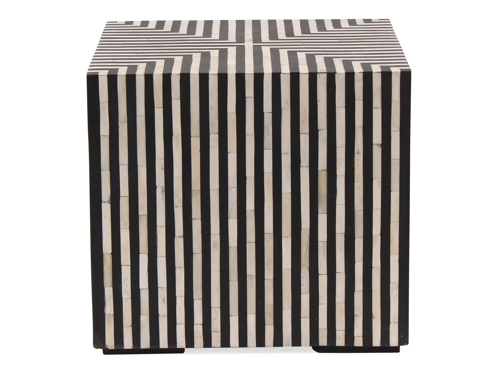 Terning Black/White Side Table - Ornate Home