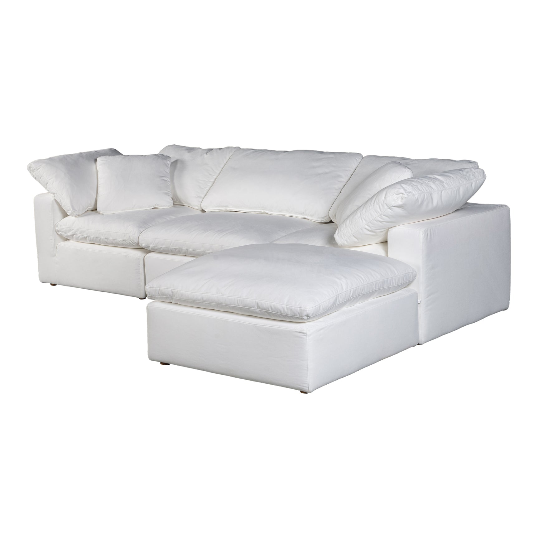 Terra Cream White Condo Lounge Modular Sectional - Ornate Home