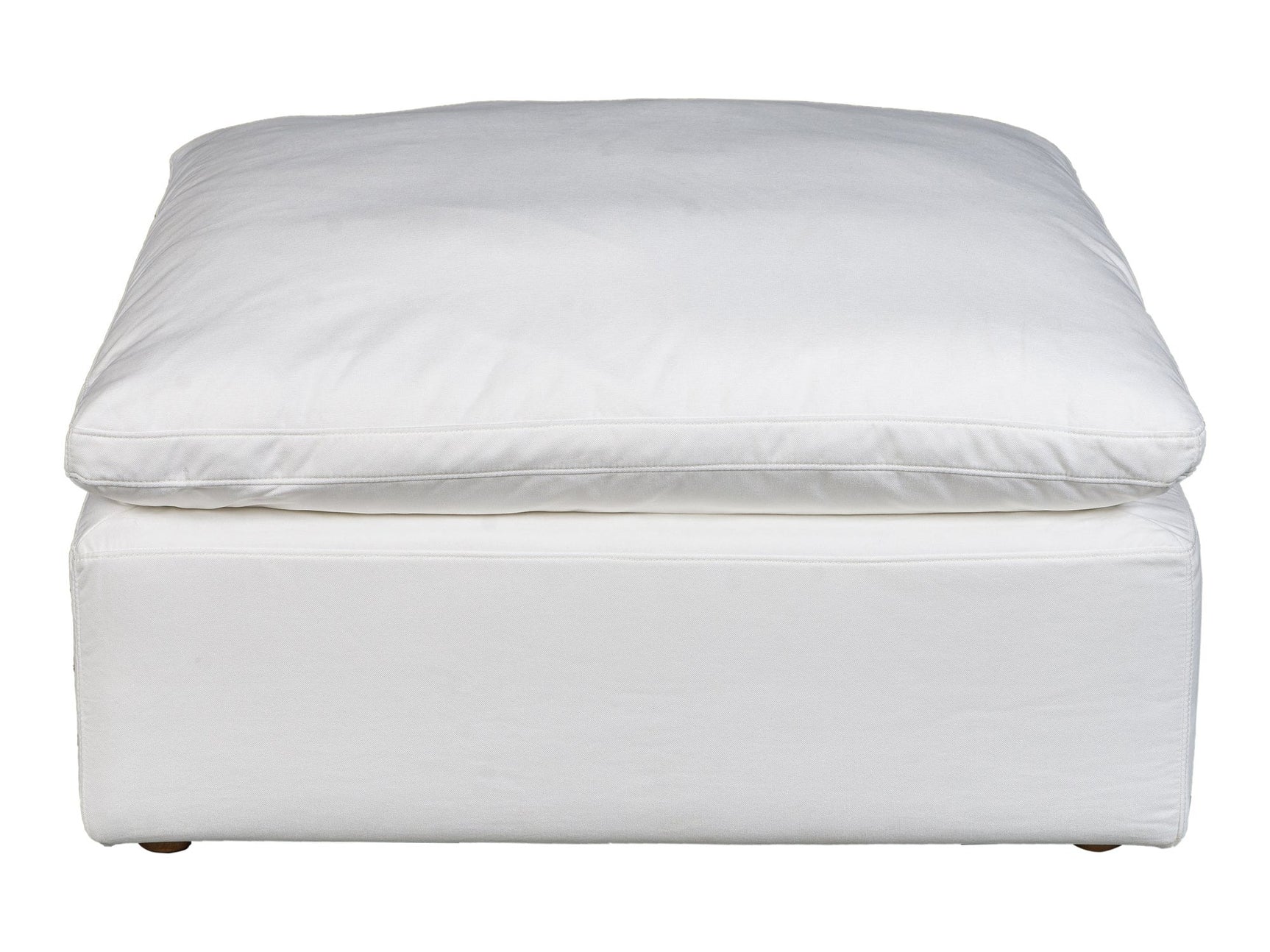 Terra Cream White Condo Ottoman - Ornate Home