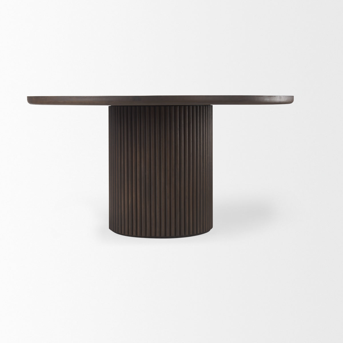 Terra Dark Brown 60" Round Pedestal Dining Table