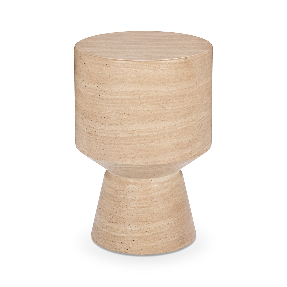 Terrace Beige Outdoor 22" Round Accent Table