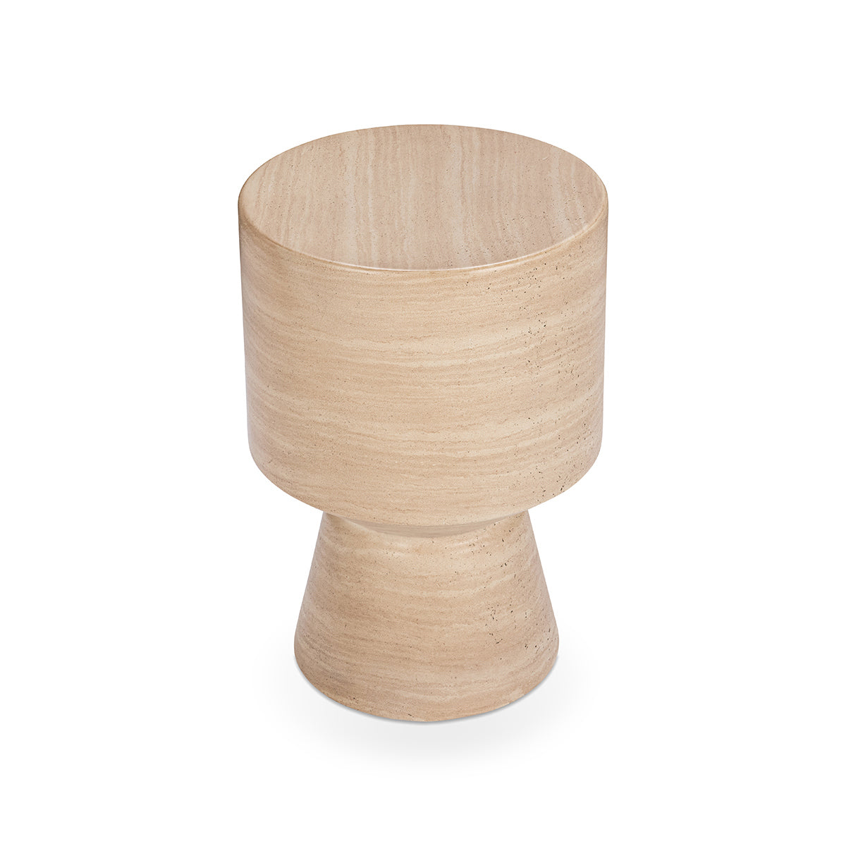 Terrace Beige Outdoor 22" Round Accent Table