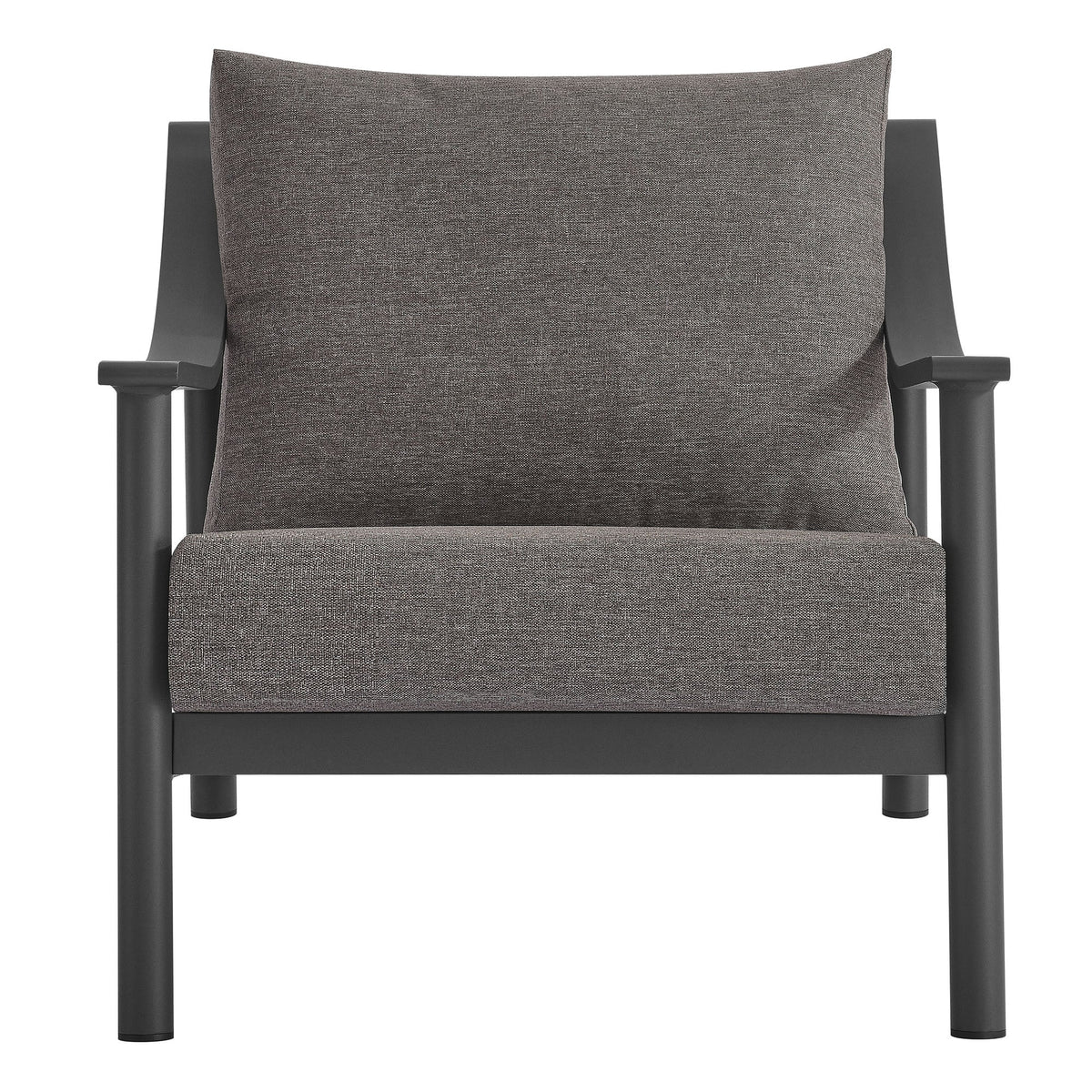 Terrace Carbon Graphite Outdoor Patio Aluminum Accent Armchair - Ornate Home