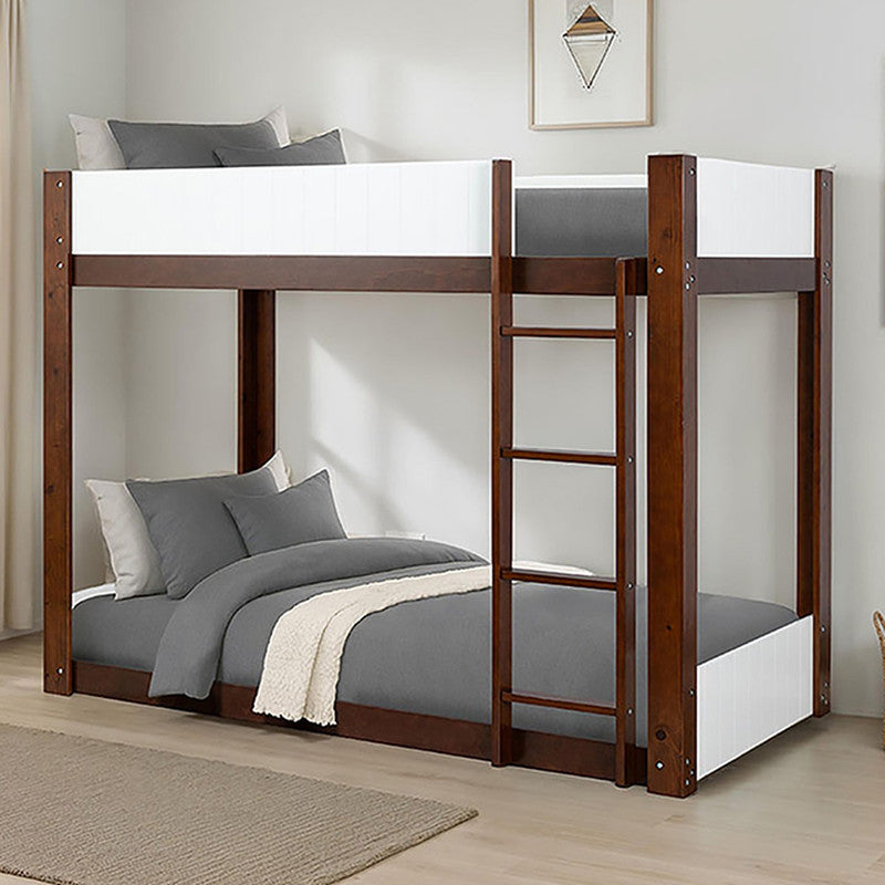 Terri White/Dark Cherry Twin/Twin Bunk Bed - Ornate Home