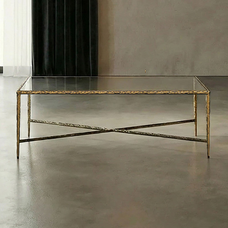 Terva Matte Gold Coffee Table - Ornate Home