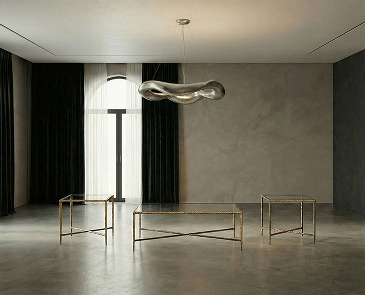 Terva Matte Gold Coffee Table - Ornate Home