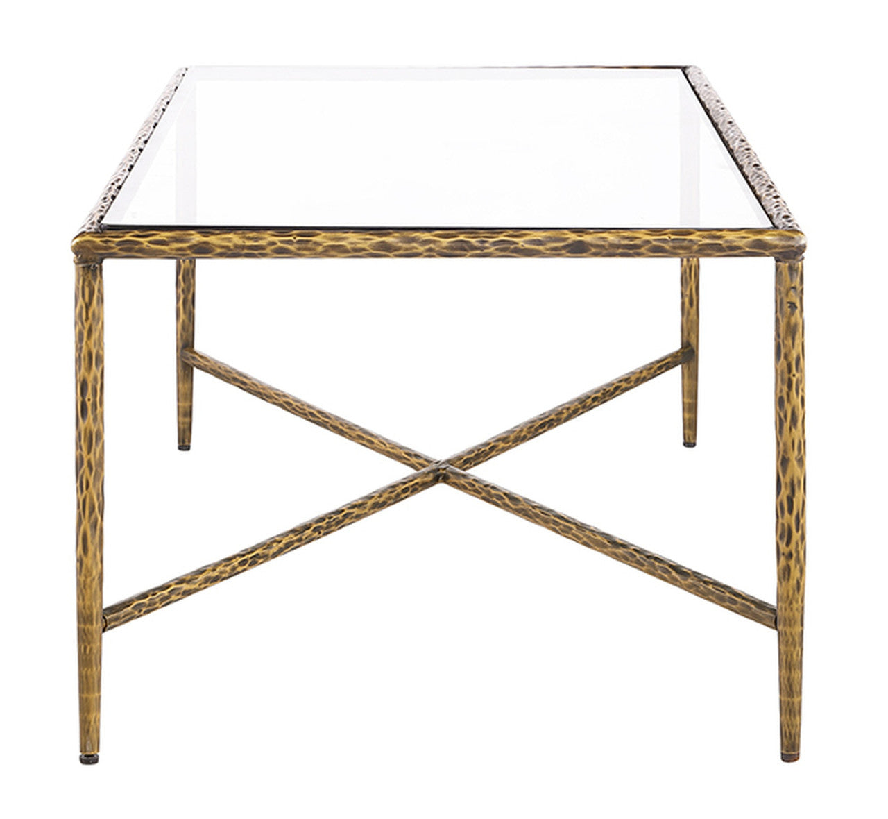 Terva Matte Gold Coffee Table - Ornate Home