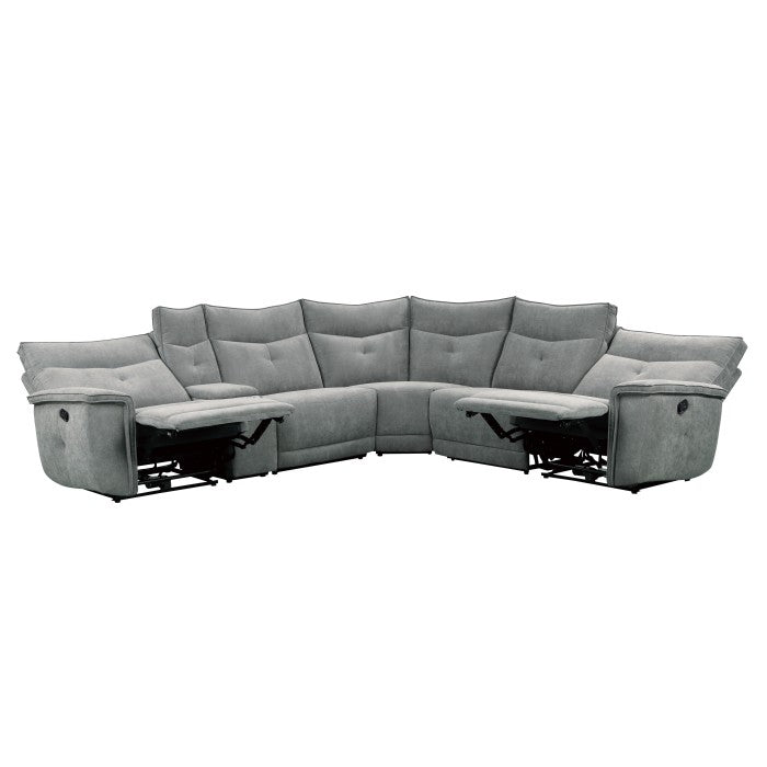 Tesoro Dark Gray 6-Piece Modular Reclining Sectional - Ornate Home
