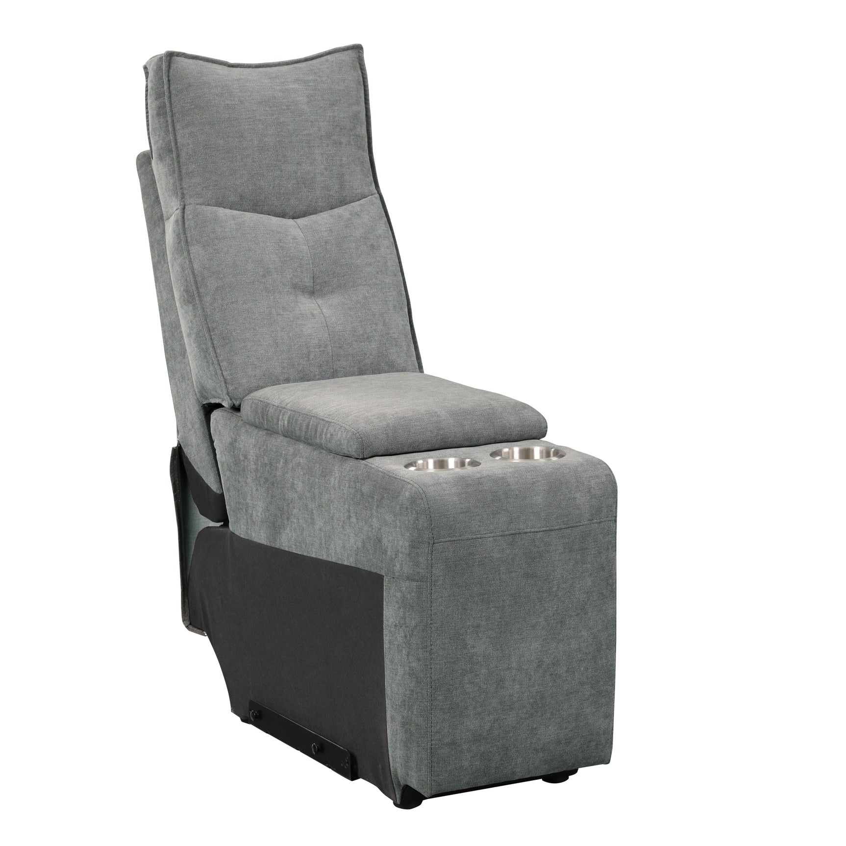 Tesoro Dark Gray Power Double Reclining Loveseat - Ornate Home