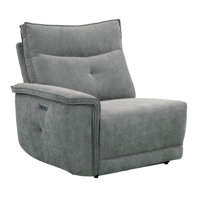 Tesoro Dark Gray Power Double Reclining Sofa - Ornate Home