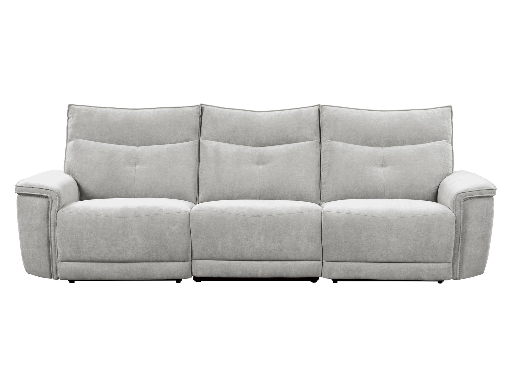 Tesoro Mist Gray Power Double Reclining Sofas - Ornate Home