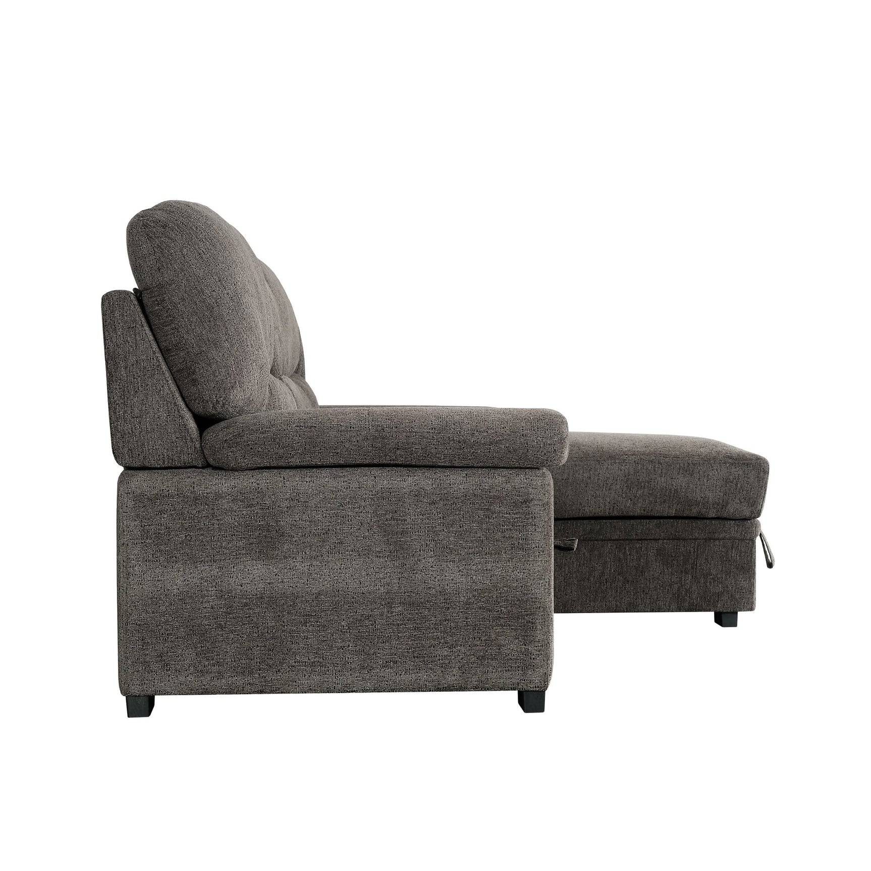 Tessaro Dark Gray Right-Facing Sleeper Sectional w/ Storage - Ornate Home