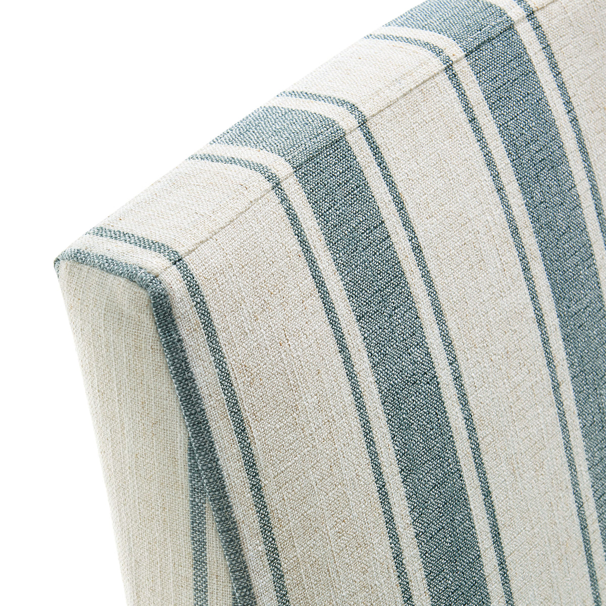 Tessera Blue Stripe Striped Slipcovered Dining Side Chair - Ornate Home