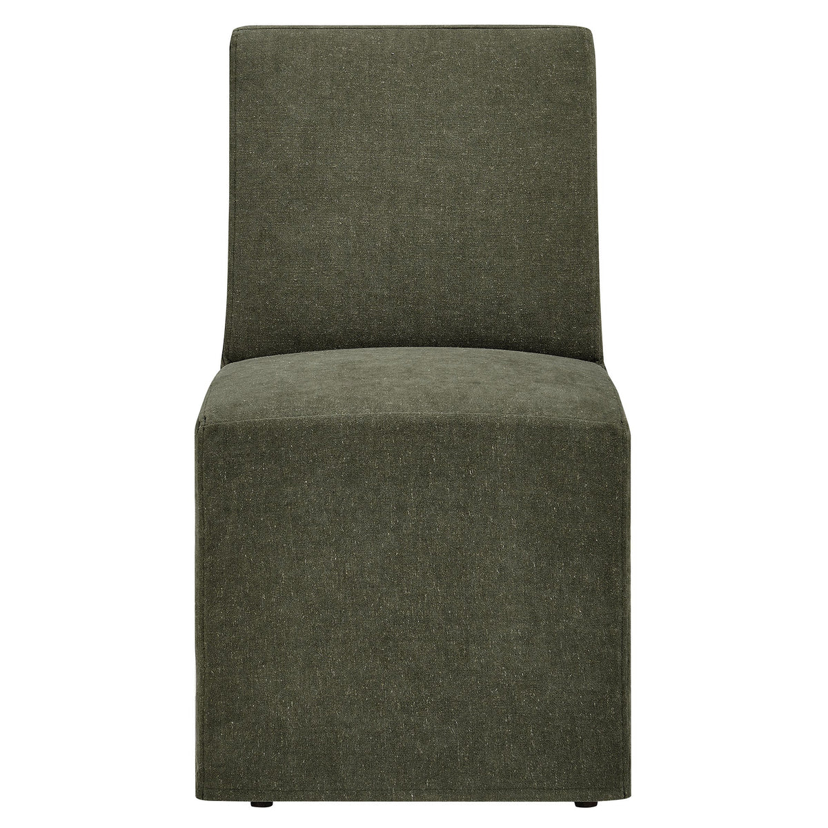 Tessera Sage Upholstered Linen-Blend Slipcovered Dining Chair - Ornate Home