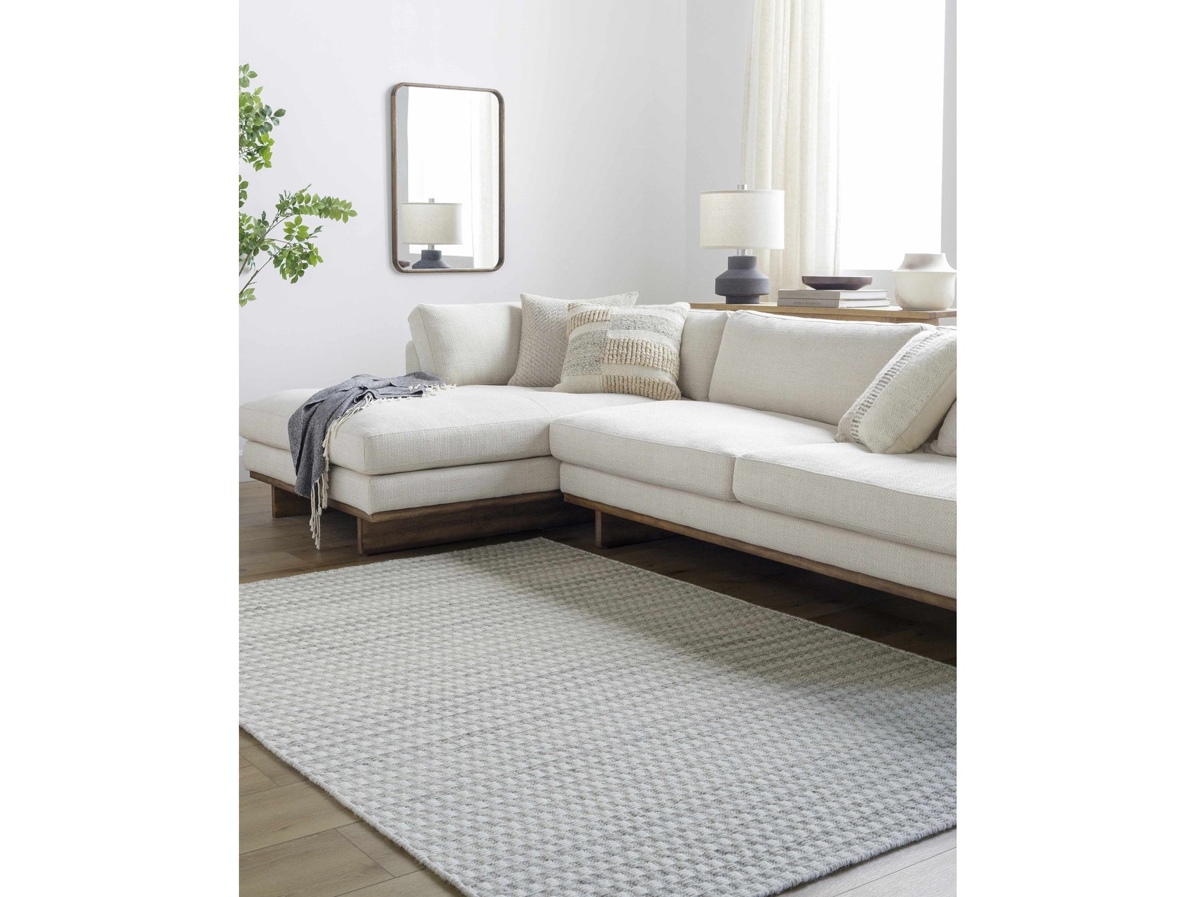 Tevah Pearl Wool Rug - Ornate Home