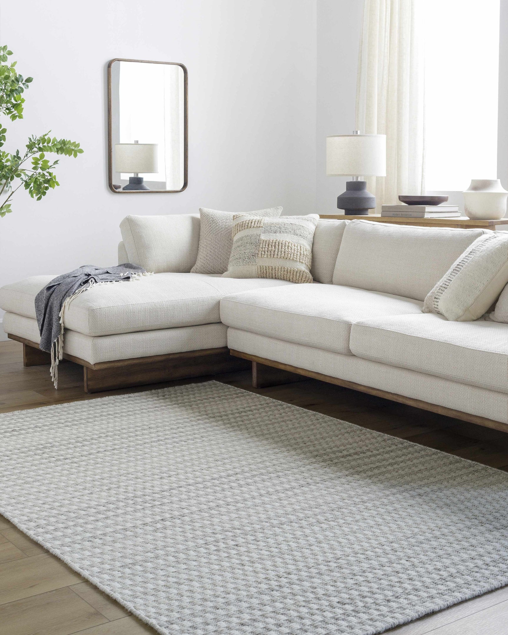 Tevah Pearl Wool Rug - Ornate Home