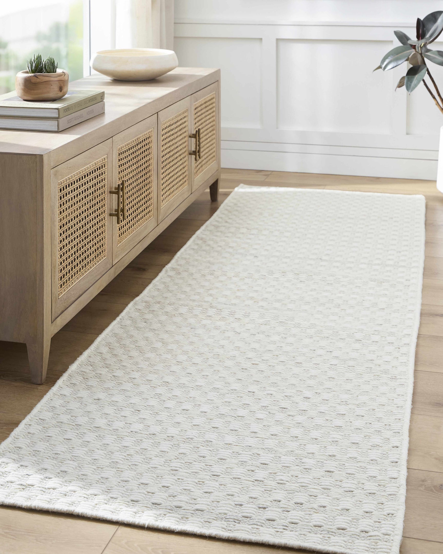 Tevah Siver Wool Rug - Ornate Home