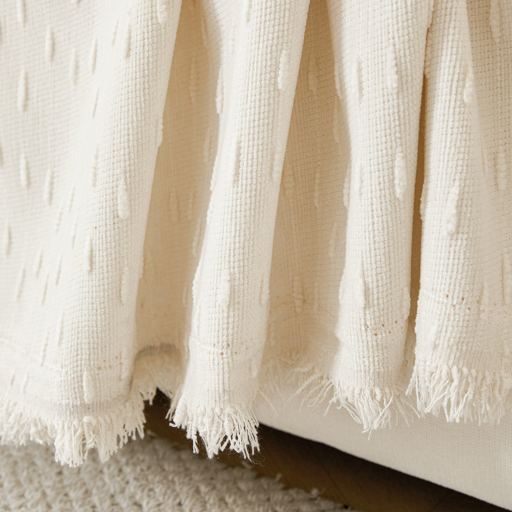 Textured Throw Blanket with 3D Dobby Weave, Minimalist Furniture Protector for Couch - Ornate Home