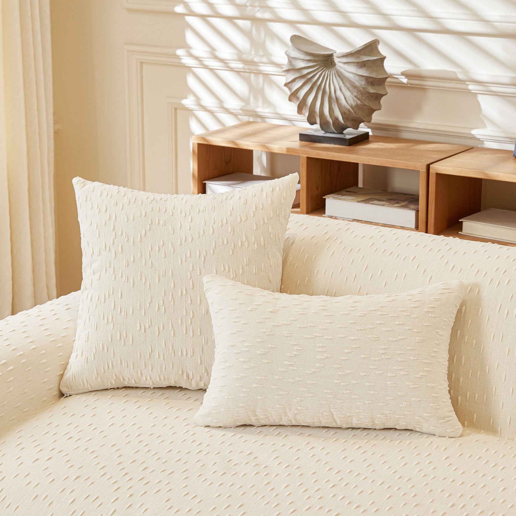 Textured Throw Blanket with 3D Dobby Weave, Minimalist Furniture Protector for Couch - Ornate Home