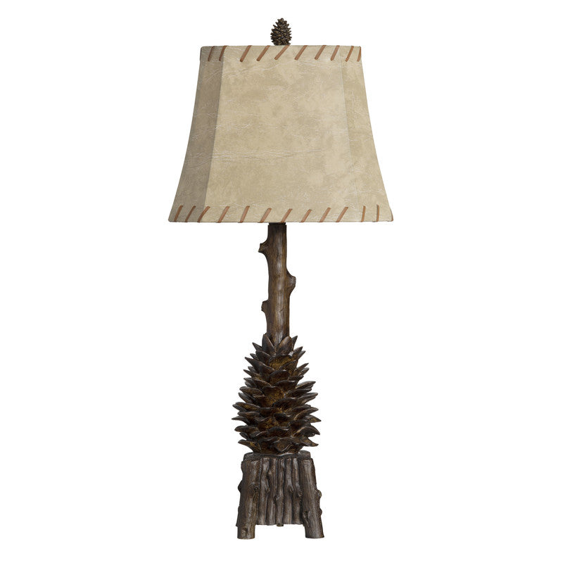 The Standing Pinecone Brown Table Lamp (Set of 2) - Ornate Home