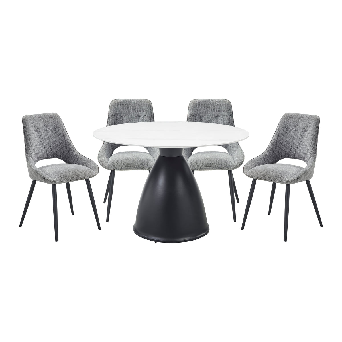 Thea Gray 5pc Dining Set - Ornate Home