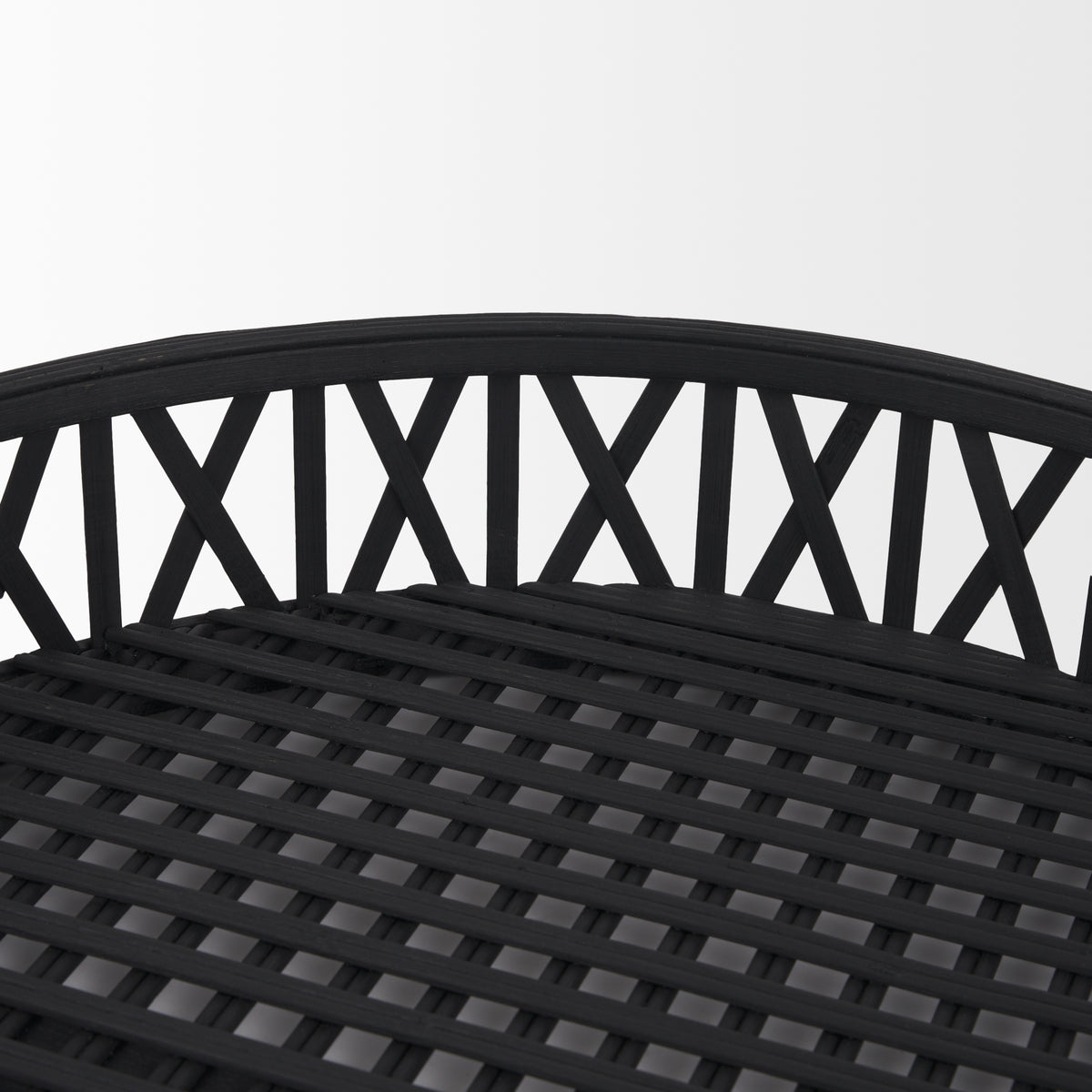 Thea Matte Black Wicker Trays (Set of 2) - Ornate Home
