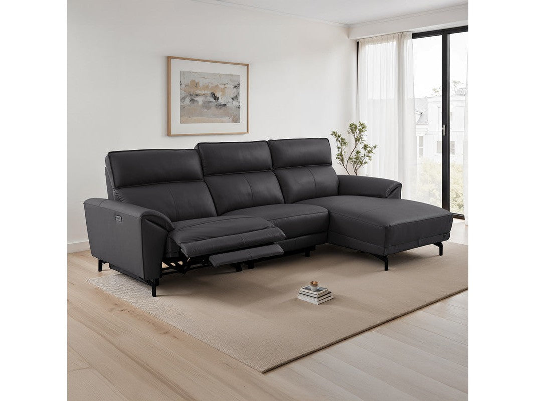 Themis Black Power Sectional - Ornate Home