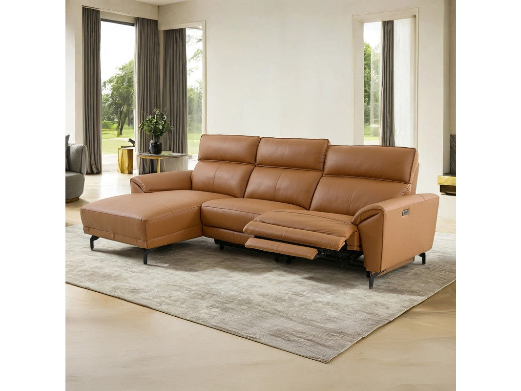 Themis Brown Clay Power Sectional - Ornate Home