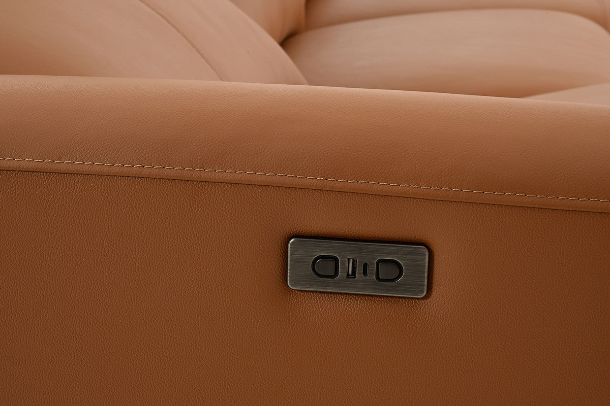 Themis Brown Clay Power Sectional - Ornate Home