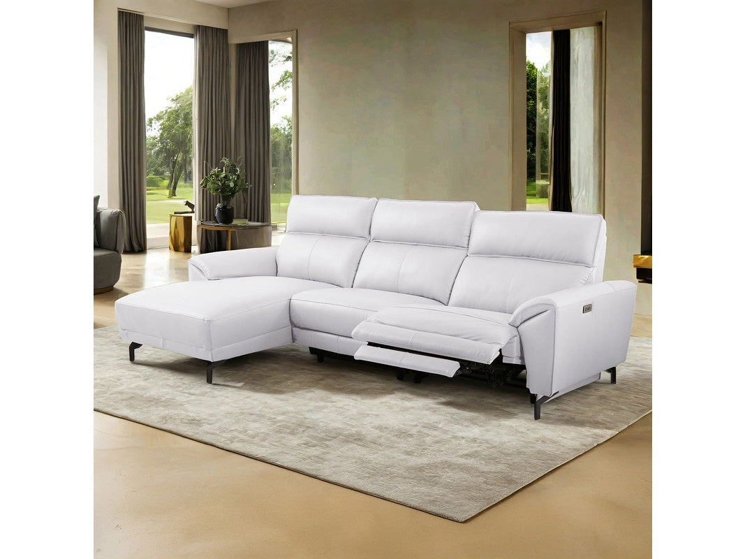 Themis White Power Sectional - Ornate Home