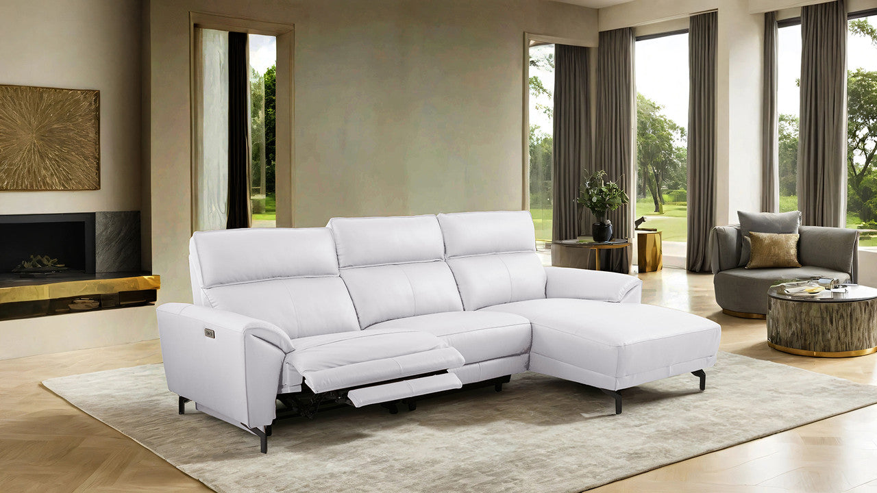Themis White Power Sectional - Ornate Home