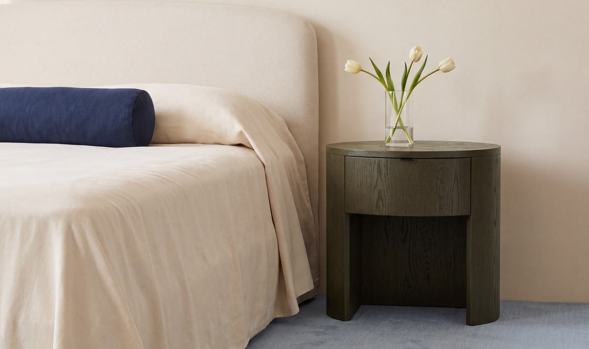 Theo Olive 1 Drawer Nightstand - Ornate Home